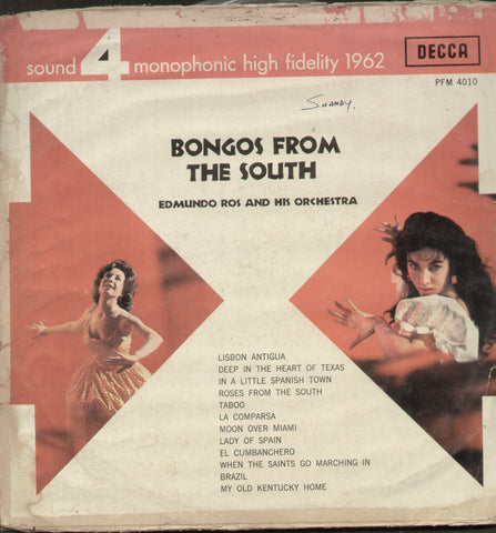 Bongos From The South Edmundo Ros And His Orchestra - English Bollywood Vinyl LP