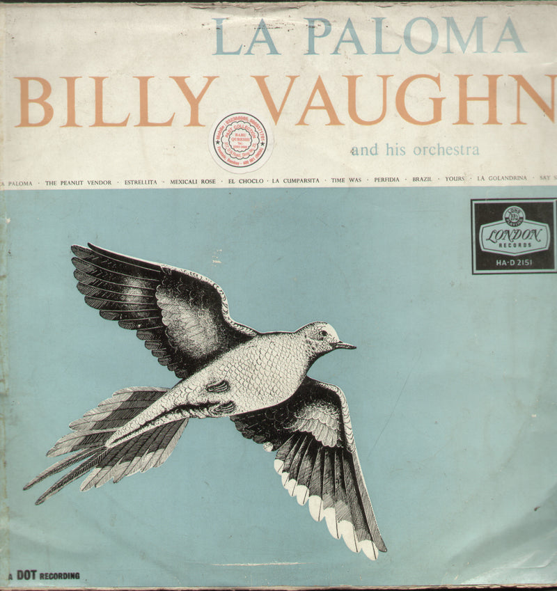La Paloma Billy Vaughn — LP vinyl record cover