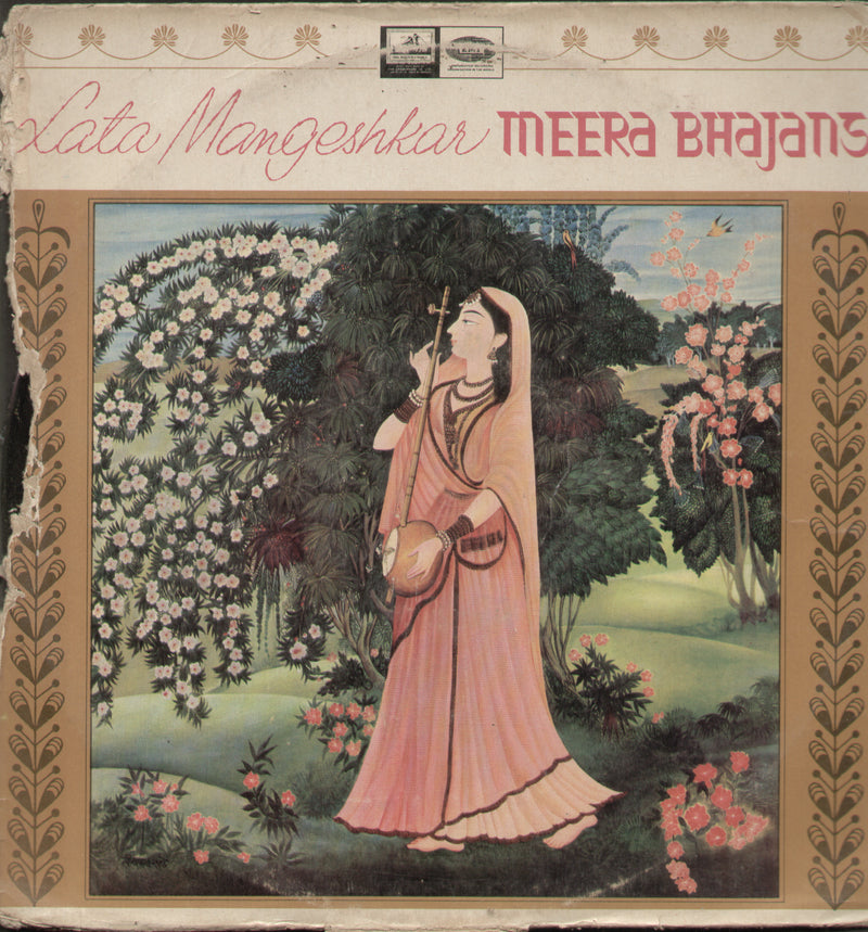 Lata Mangeshkar by Meera Bhajans — compilation LP vinyl record cover