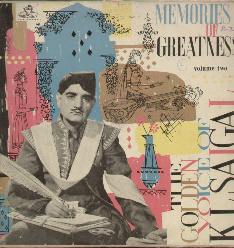 The Golden Voice of K L Saigal by Memories of Greatness — compilation LP vinyl record cover