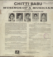 Chitti Babu Musings Af A Musician Accompanied By His Orchestra Vol 2 -Compilation Bollywood Vinyl LP