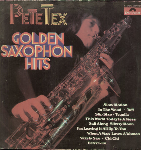 Pete Tex Golden Saxophon Hits - English Bollywood Vinyl LP