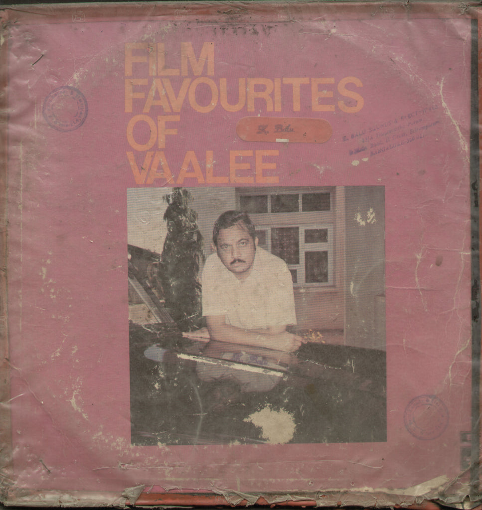 Film Favourites of Vaalee - Tamil Bollywood Vinyl LP