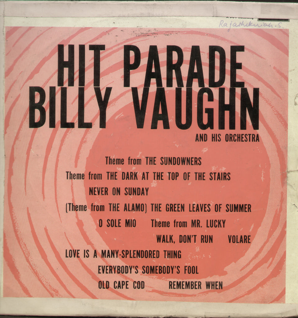 Hit Parade Billy Vaughn and his Orchestra - English Bollywood Vinyl LP