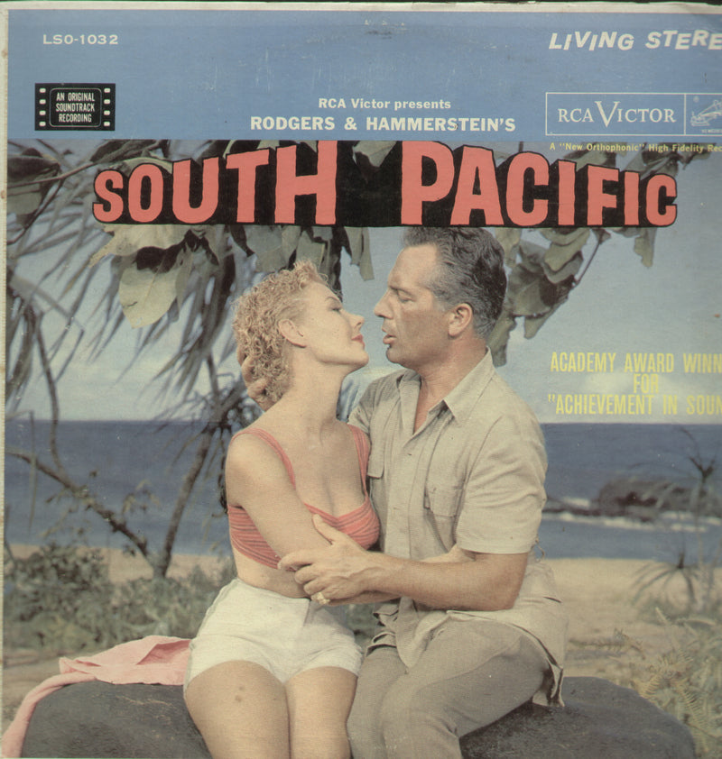 Rodgers and Hammersteins South Pacific — LP vinyl record cover