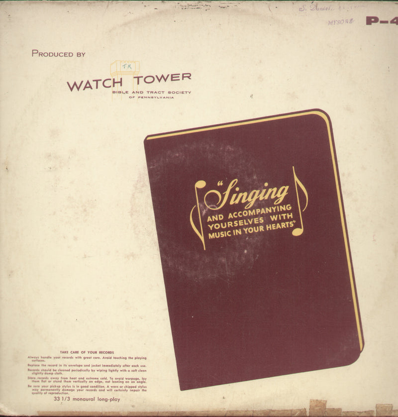 Watch Tower Bible and Tract Society of Pennsylvania — LP vinyl record cover