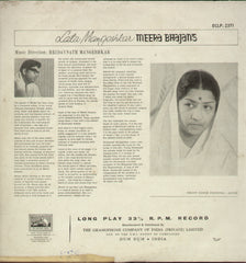 Meera Bhajans - Lata Mangeshkar - First Press Compilations Bollywood Vinyl LP