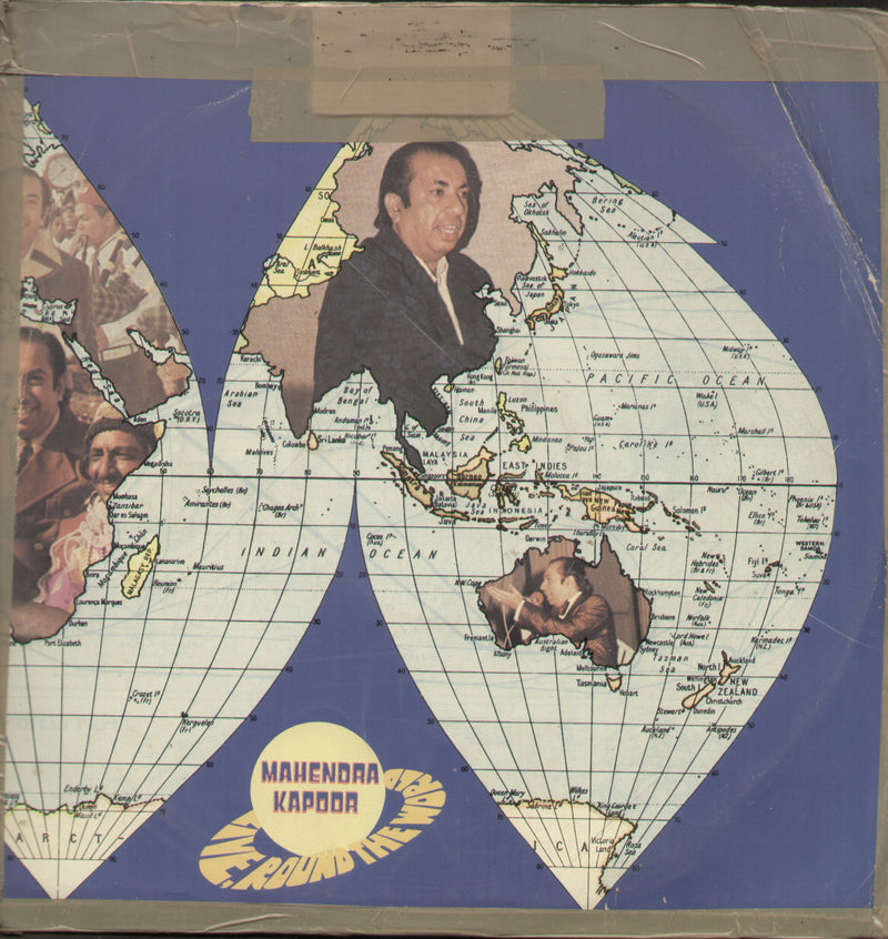Live Round the World Mahendra Kapoor — LP vinyl record cover