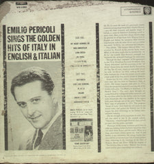 Emilio Pericoli Sings The Golden Hits Of Italy In English And Italian - English Bollywood Vinyl LP