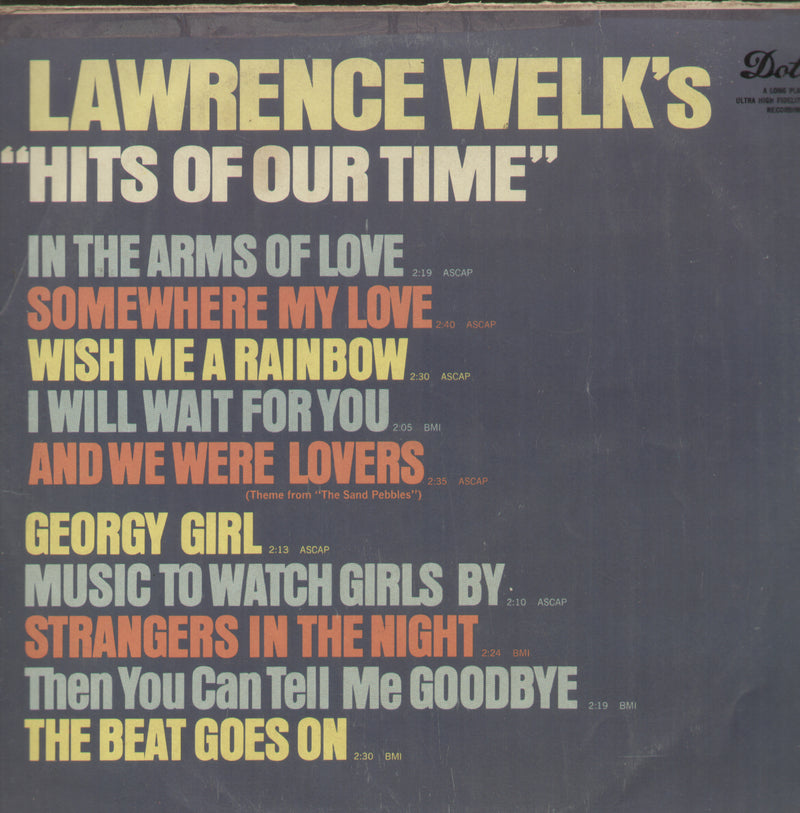Lawrence Welk's Hits Of Our Time — 1967 LP vinyl record cover