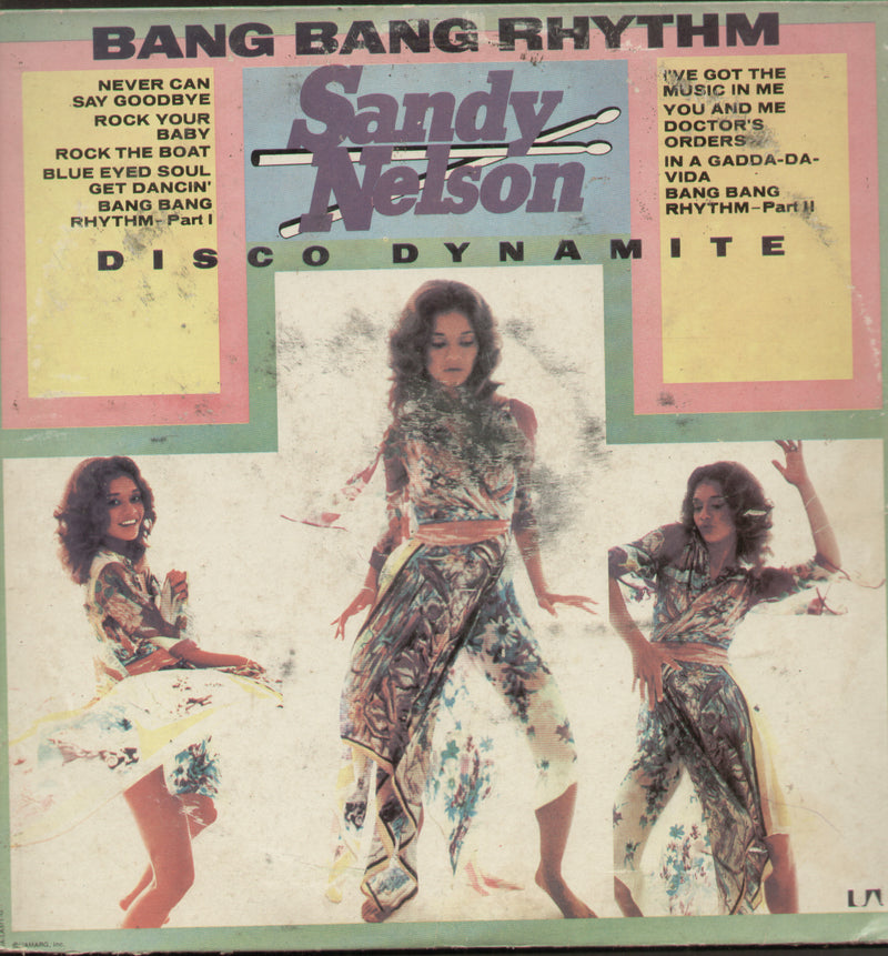 Sandy Nelson Disco Dtnamite — disco LP vinyl record cover