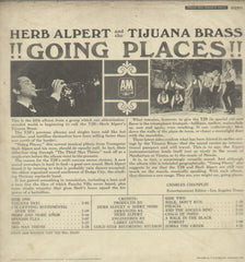 Herb Alpert's Tijuana Brass Going Places - English Bollywood Film Vinyl LP