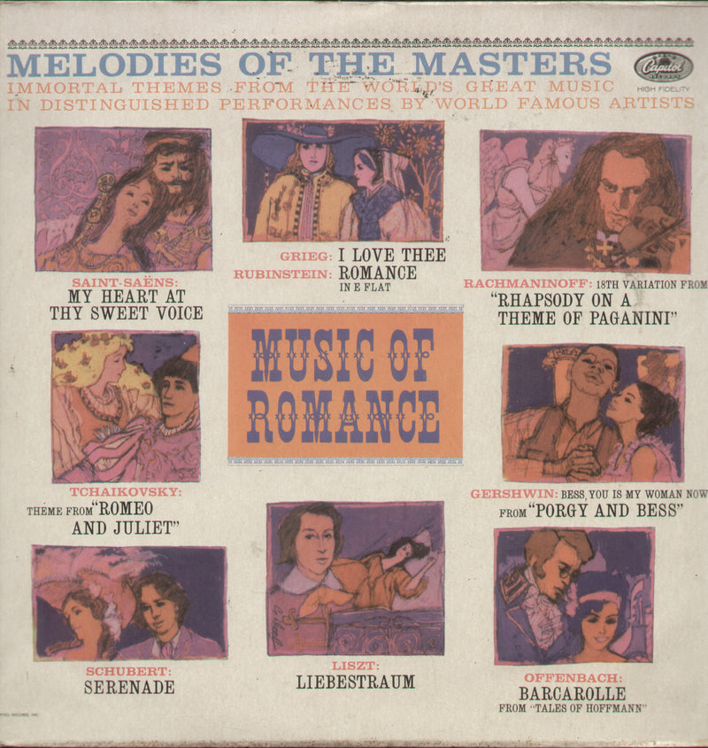 Melodies Of The Masters Music Of Romance — LP vinyl record cover