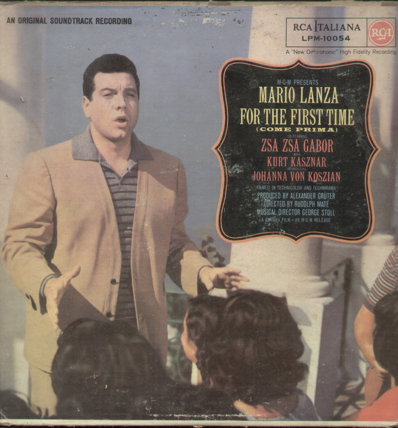 Mario Lanza For The First Time — LP vinyl record cover