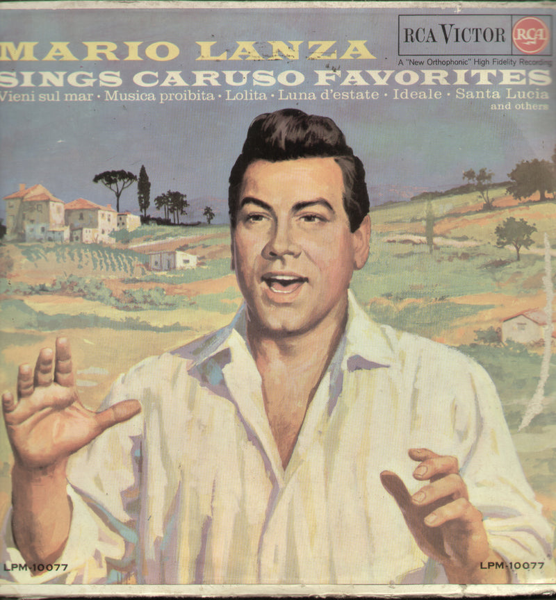 Mario Lanza Sings Caruso Favorites — LP vinyl record cover
