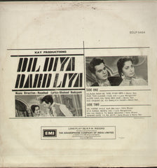 Dil Diya Dard Liya 1960 - Hindi Bollywood Vinyl LP
