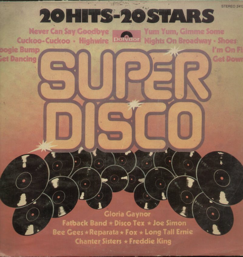 20 Hits 20 Stars Super Disco — disco LP vinyl record cover