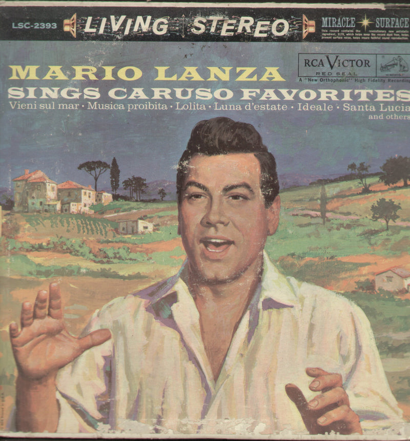 Mario Lanza Sings Caruso Favorites — LP vinyl record cover