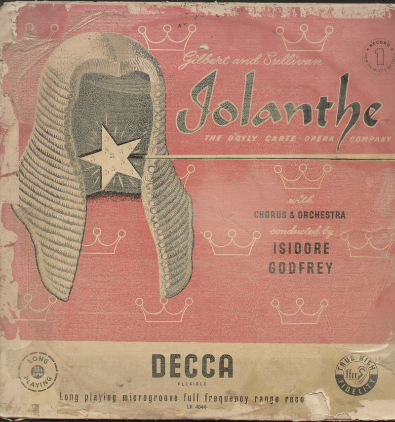 D'Oyly Carte Opera Company Iolanthe ‎ by Gilbert & Sullivan — LP vinyl record cover