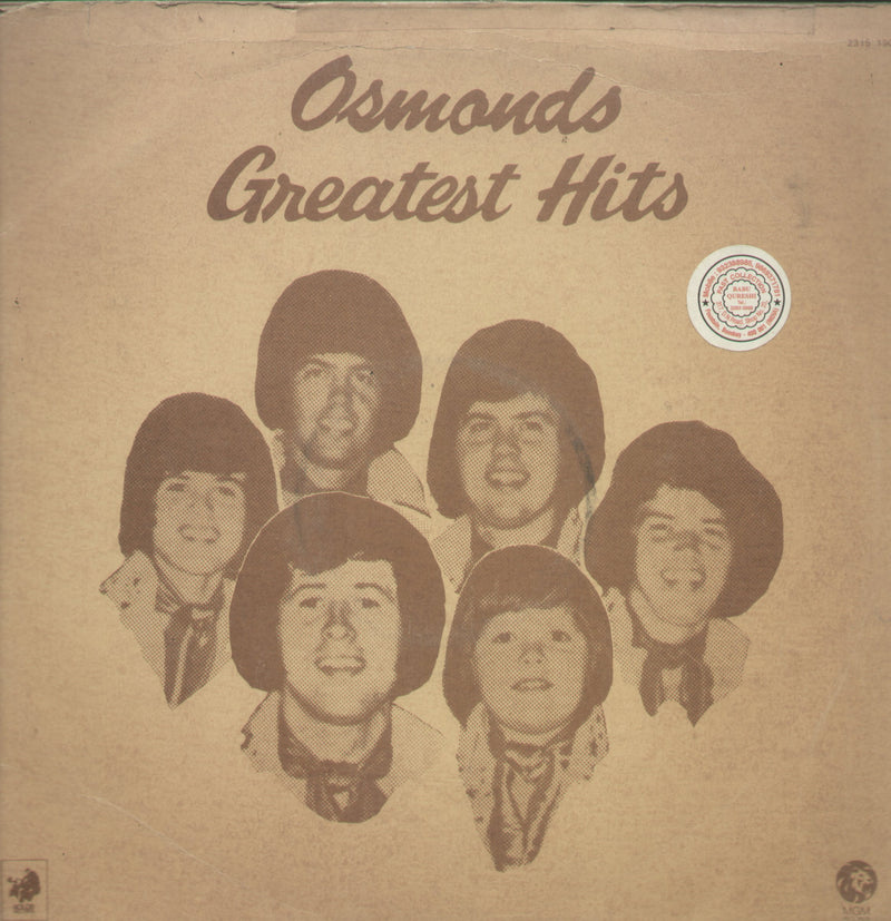 Osmonds Greatest Hits — LP vinyl record cover