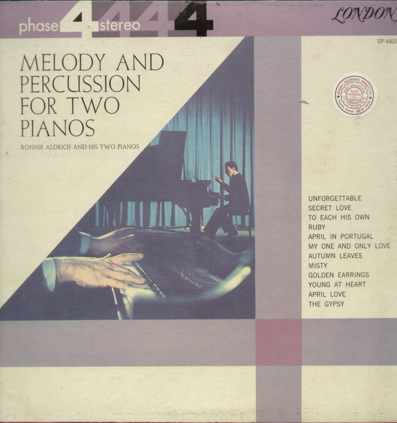 Melody and Percussion For Two Pianos — LP vinyl record cover