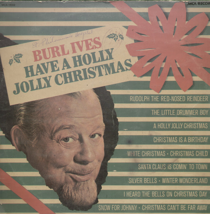 Burl Ives Have A Holly Jolly Christmas — LP vinyl record cover