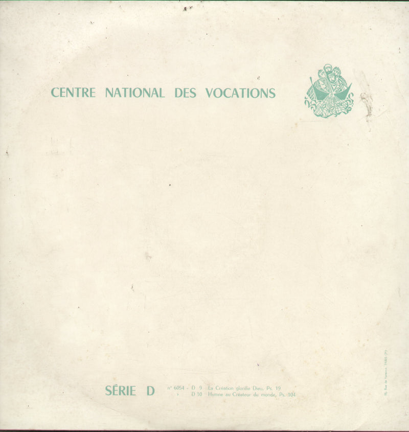 Centre National Des Vocations Serie D — LP vinyl record cover