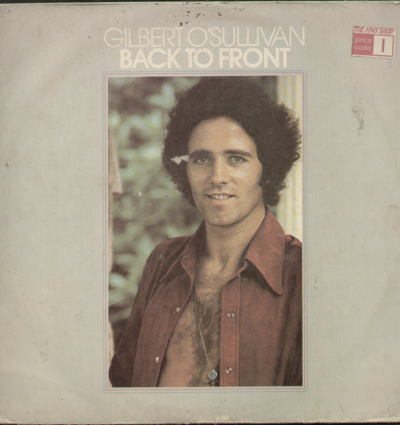 Gilbert O'Sullivan Back To Front — LP vinyl record cover