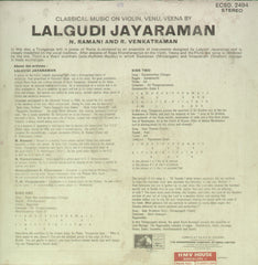 Violin Venu Veene Lalgudi G. Jayaraman N. Ramani. R. Venkatraman - Classical Bollywood Vinyl LP