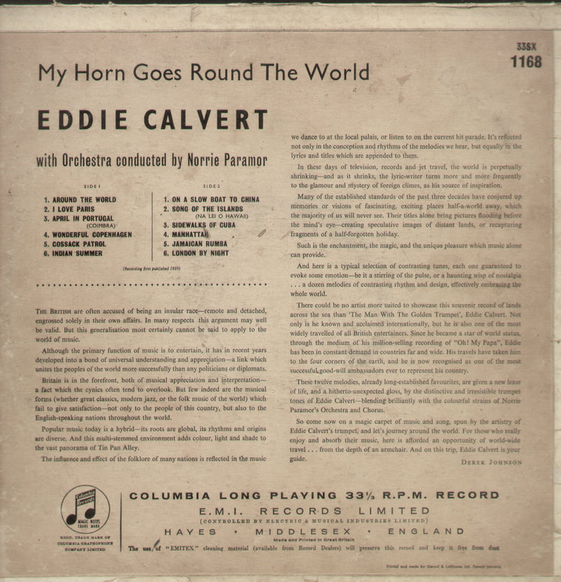 My Horn Goes Round The World — LP vinyl record cover