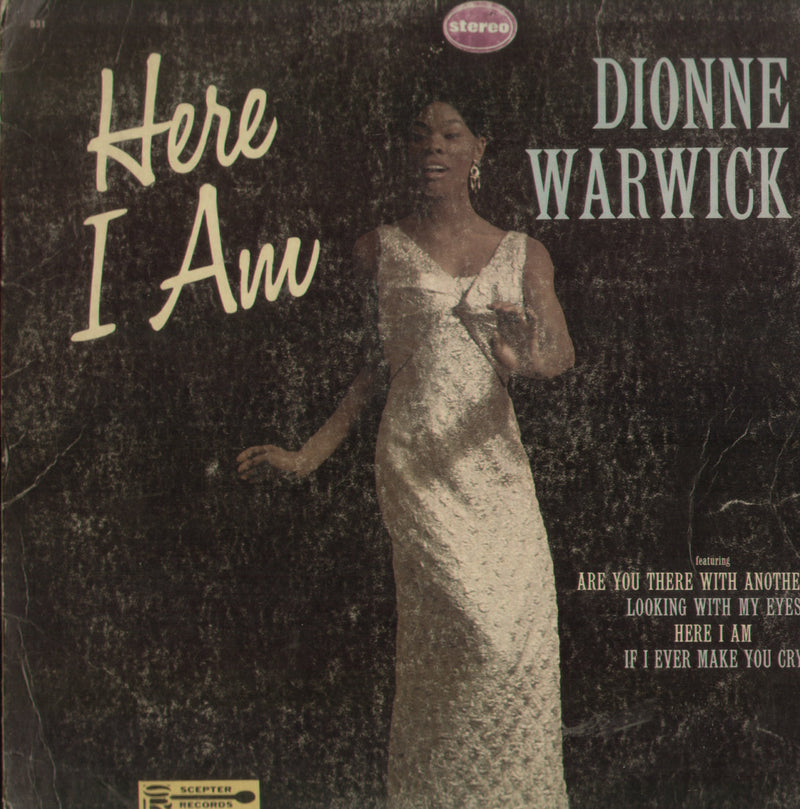 Here I Am Dionne Warwick — LP vinyl record cover