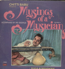 Chitti Babu Presents Musings Of A Musician Vol 3 - Instrumental Bollywood Vinyl LP