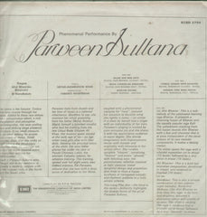 Parween Sultana - Hindi Classical Bollywood Vinyl LP