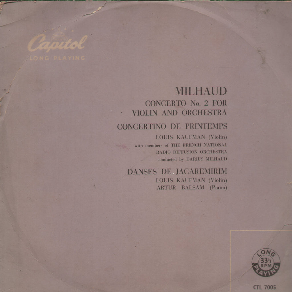 Milhaud - English Bollywood Vinyl LP