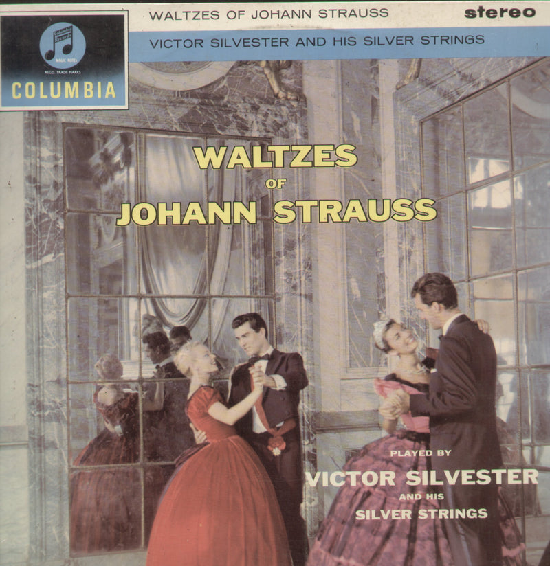 Waltzes Of Johann Strauss Victor Silverster And His Silver Strings — LP vinyl record cover