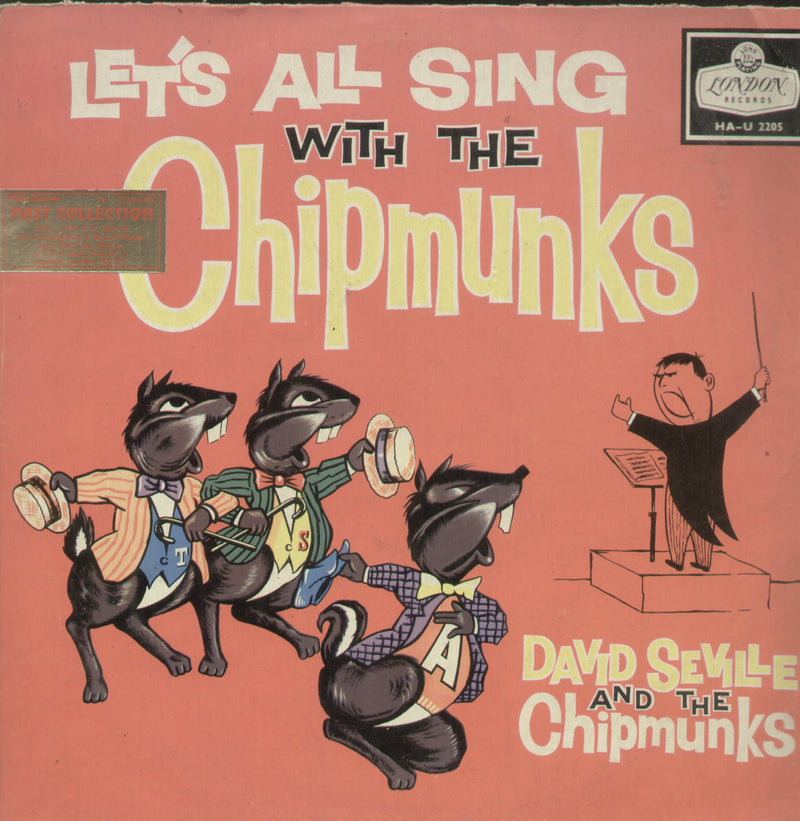 Lets All Sing With The Chipmunks — LP vinyl record cover