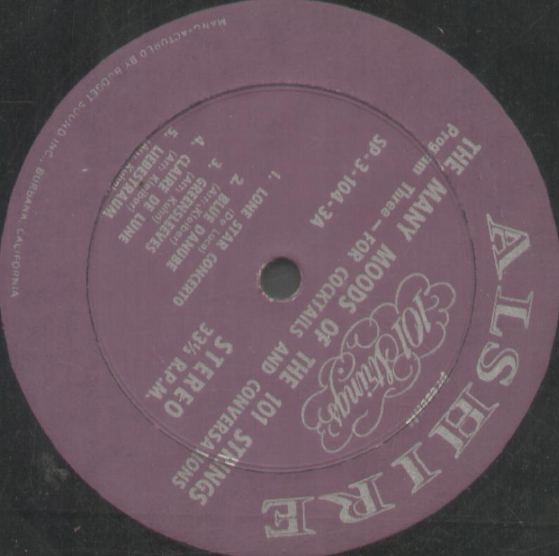 No Sleeve by The Many Moods of the 101 Strings — LP vinyl record cover