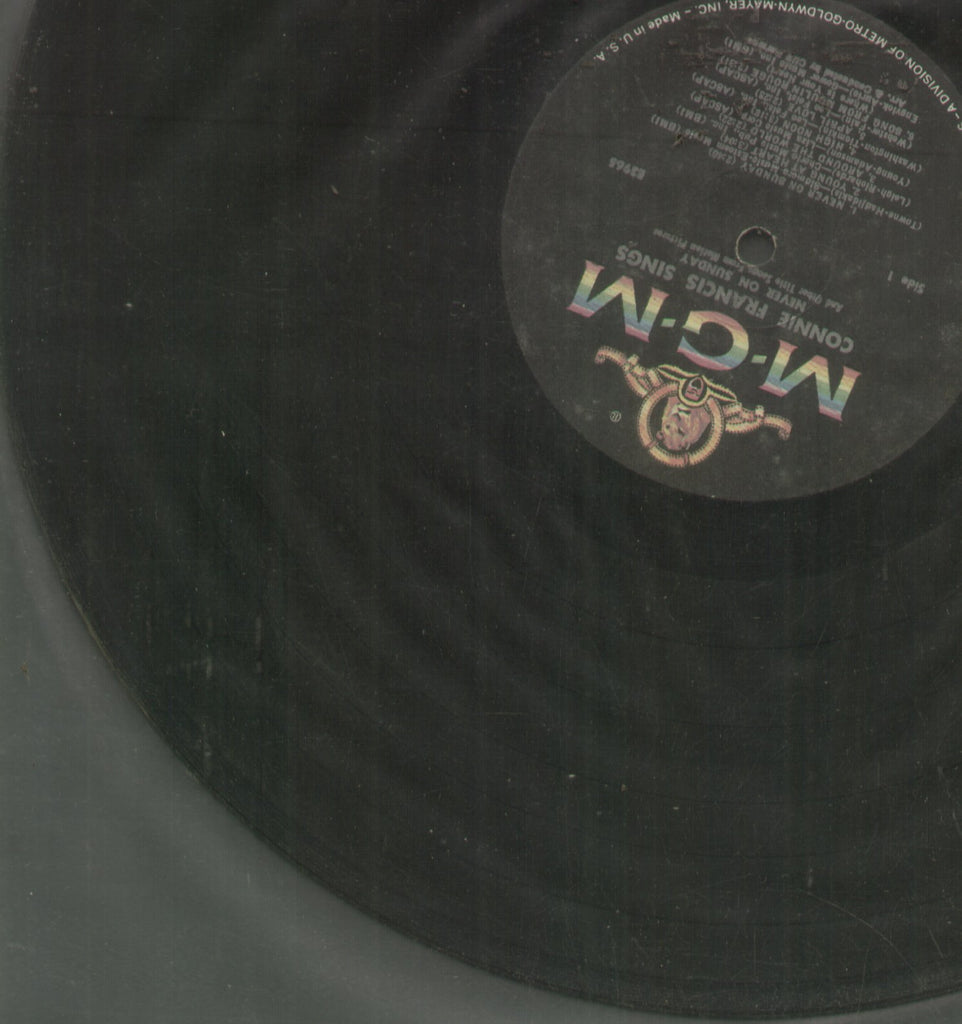 Connie Francis Sings Never On Sunday - English Bollywood Vinyl LP - No Sleeve