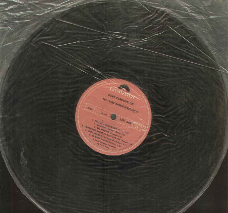 No Sleeve by Deep Percussion The Frank Barber Percussion — LP vinyl record cover