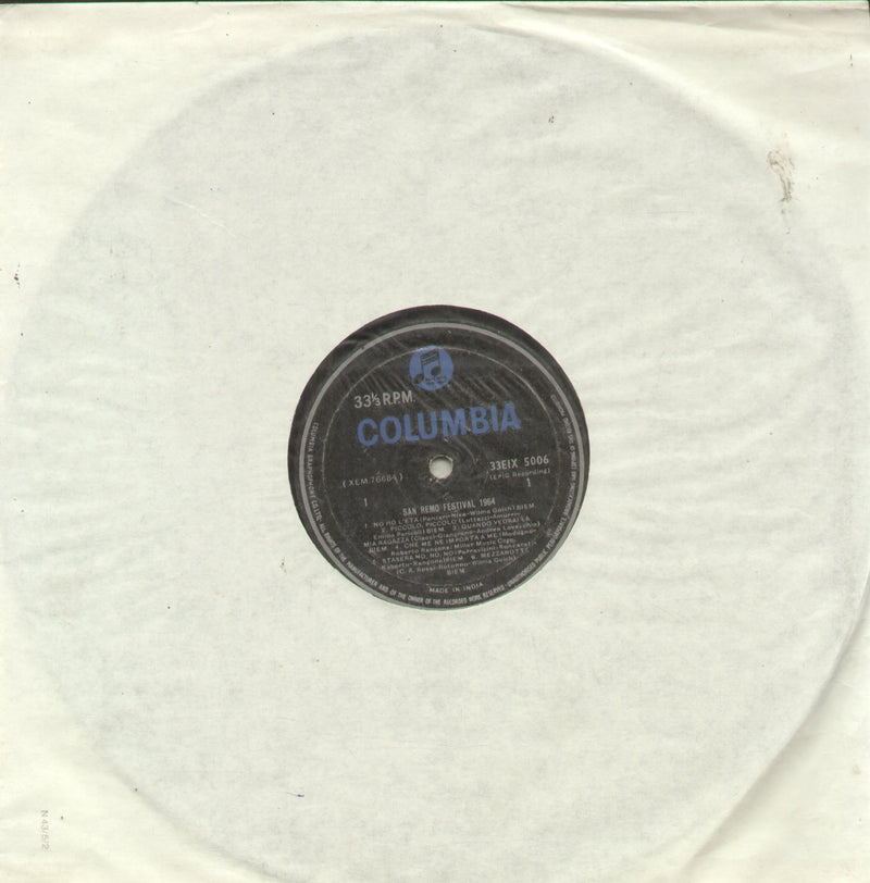 No Sleeve by San Remo Festival 1964 — 1964 LP vinyl record cover