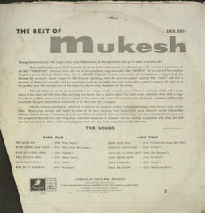Mukesh - The best of Mukesh - Compilations Bollywood Vinyl LP