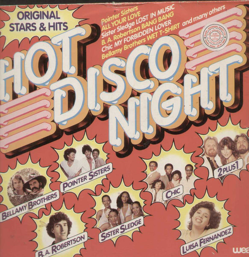 Hot Disco Night 1980 — 1980 disco LP vinyl record cover