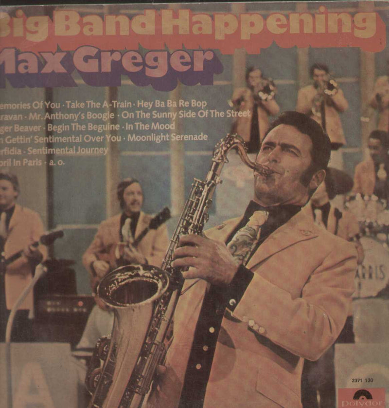 MAX GREGER big band happening — LP vinyl record cover
