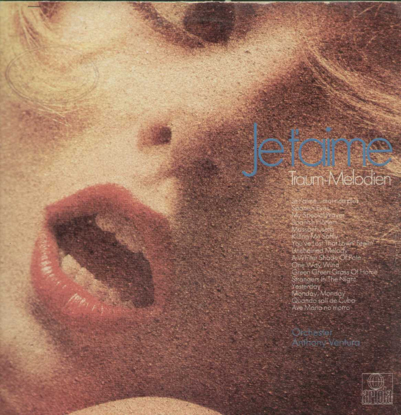 Anthony Ventura-JE T'AIME-Trum-Melodien — LP vinyl record cover
