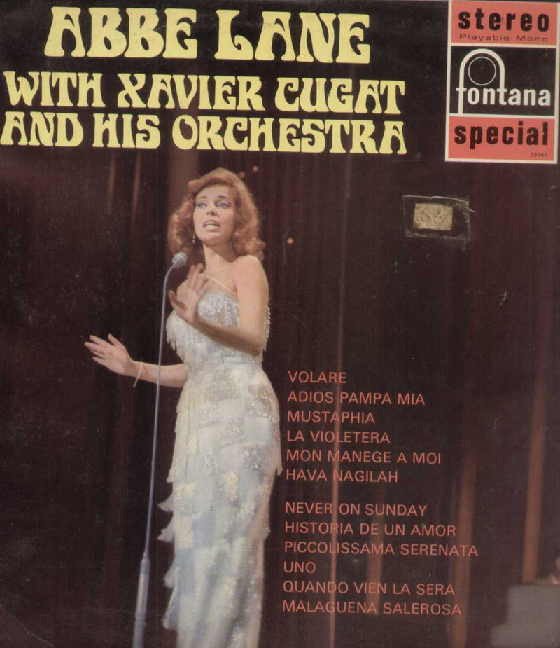 Abbe Lane With xavier cugat and his orchestra — LP vinyl record cover