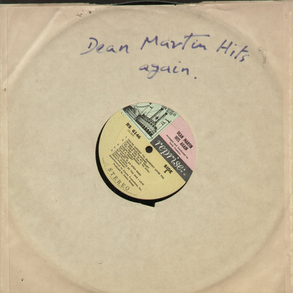 Dean Martin Hits Again - English Bollywood Vinyl LP - No Sleeve