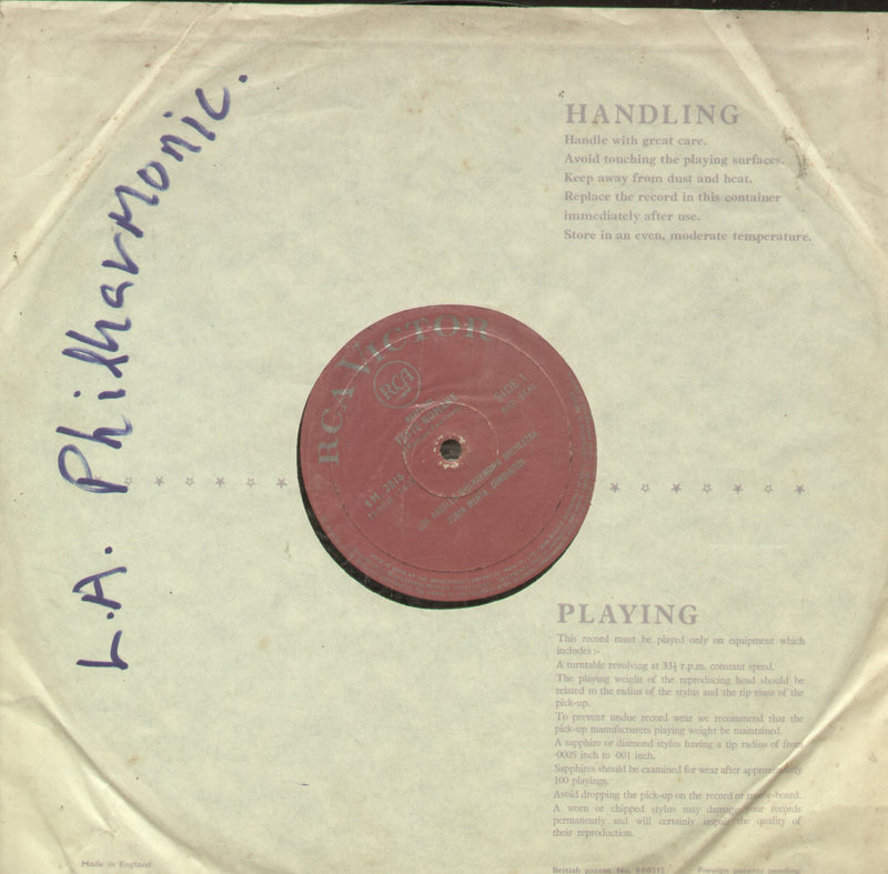 No Sleeve by Los Angeles Philharmonio Orchestra — LP vinyl record cover