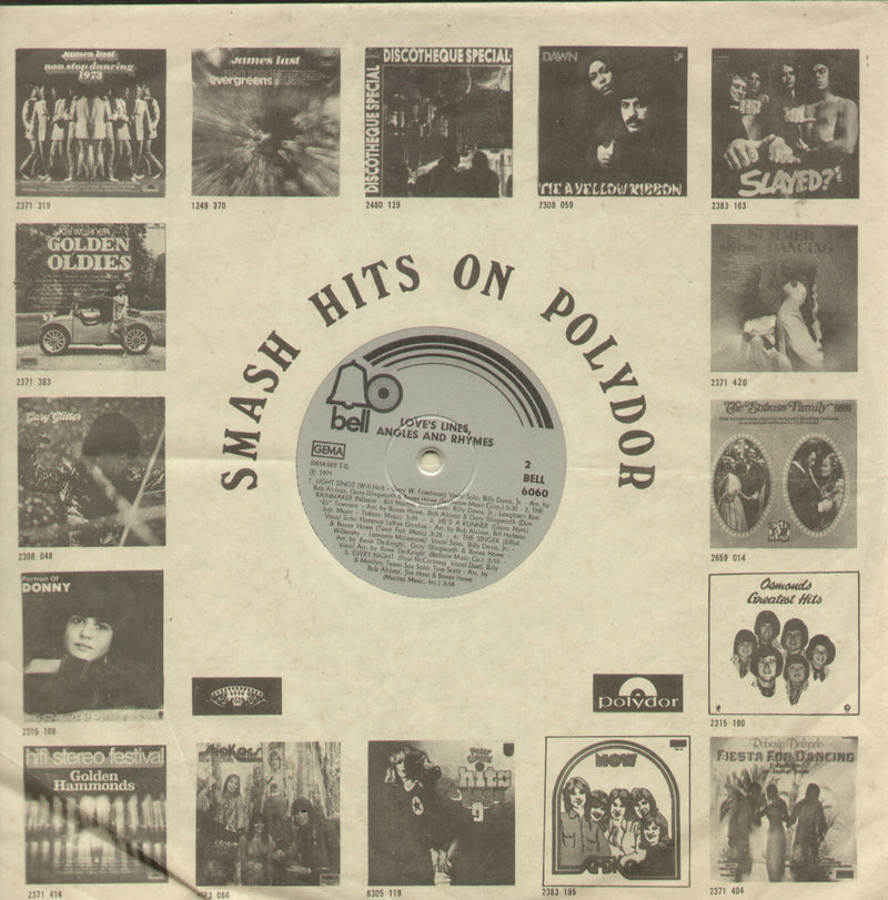 No Sleeve by Love's Lines Angels and Rhymes — LP vinyl record cover