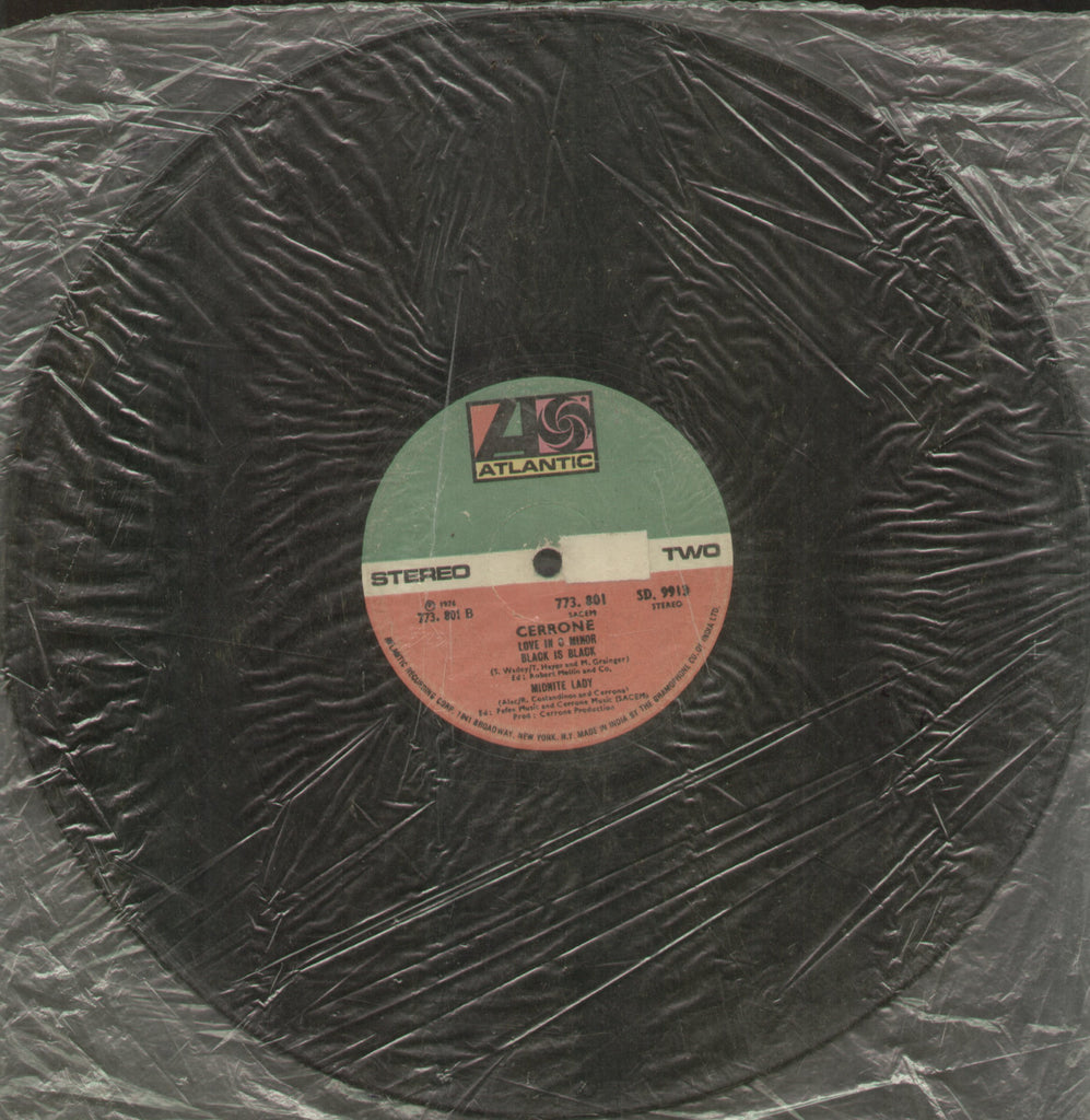 Cerrone Love In C Minor - English Bollywood Vinyl LP - No Sleeve