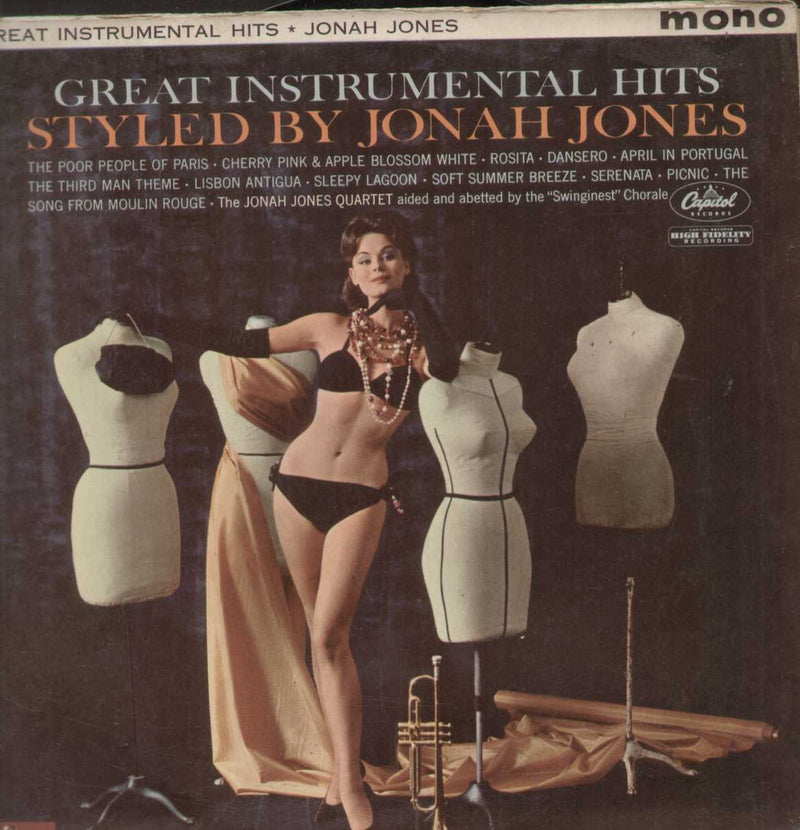 Great Instrumental Hits Styled By 1961 Capitol by Jonah Jones — 1961 instrumental LP vinyl record cover